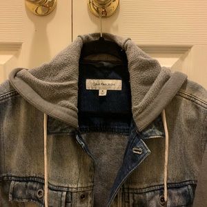 Calvin Klein Men’s Trucker Denim Jacket with Hood